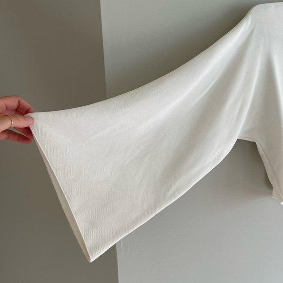 Zara Knit Ivory Cropped Sweater with flare sleeves - Picture 11 of 12